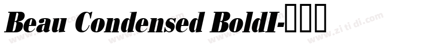 Beau Condensed BoldI字体转换